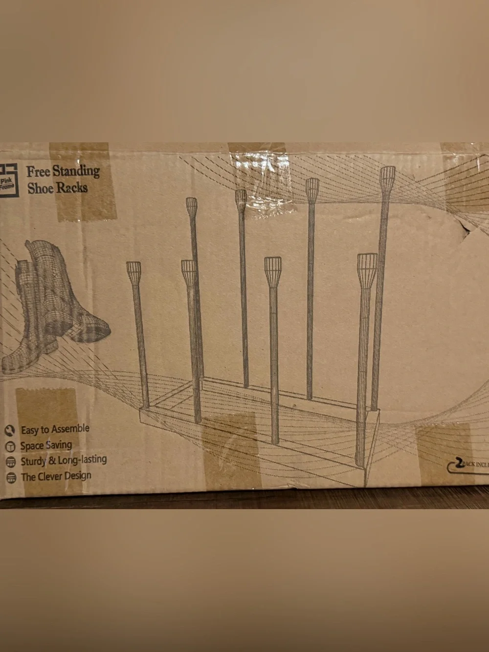 Free Standing Shoe Racks 2 Pack